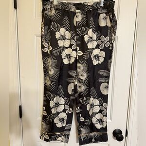 J. Crew Monochrome Floral Trousers Sz 14